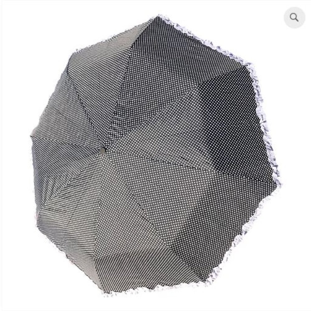 La Femme Black Polka Dot Umbrella
